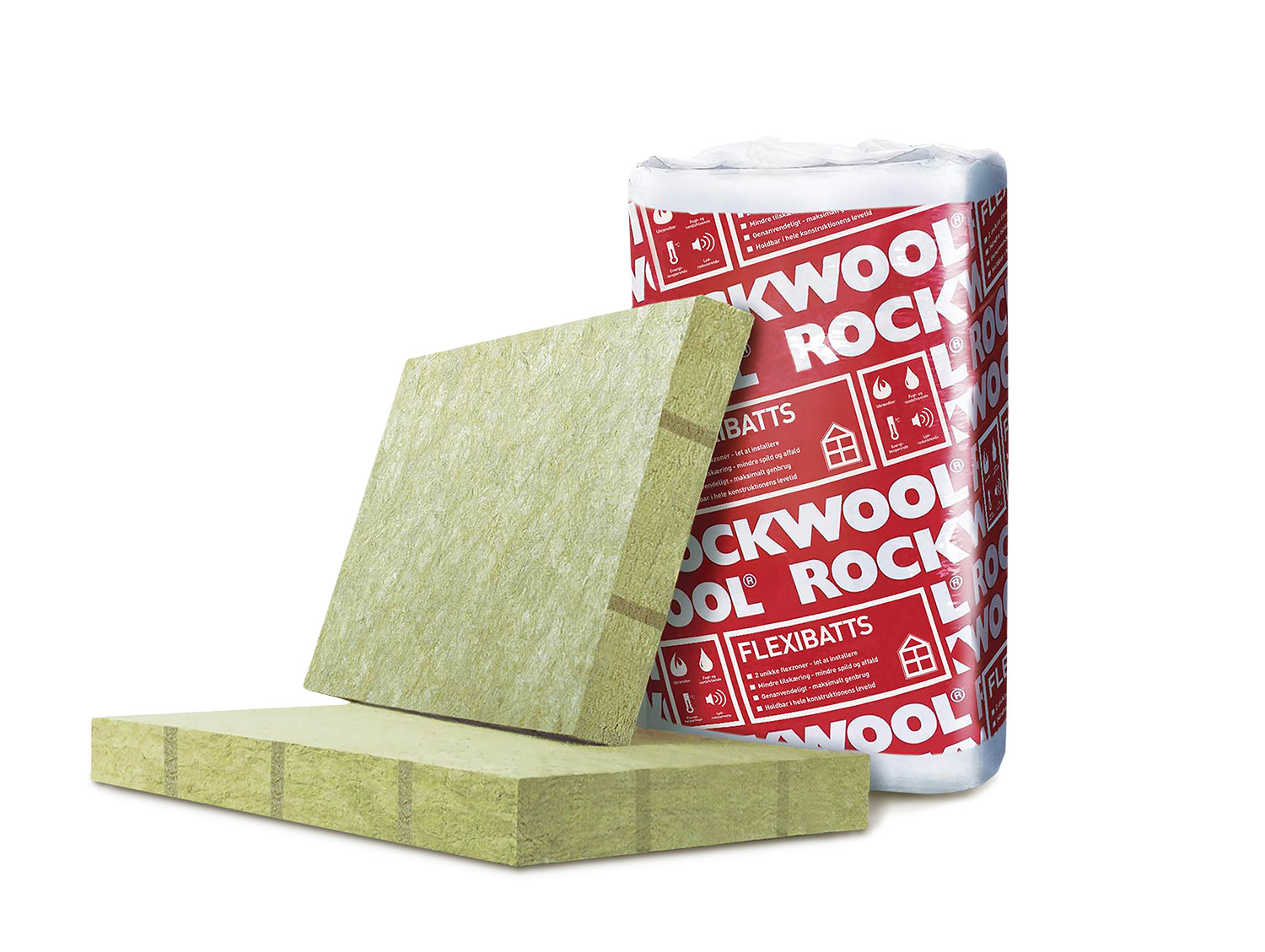 Rockwool Flexibatts 37 - 95mm - Rockwool Isolering - Bygma