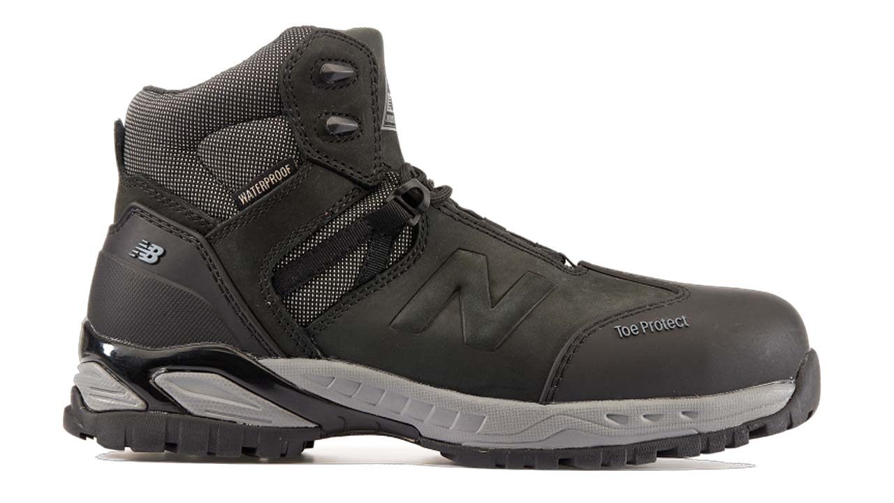 New Balance AllSite Sikkerhedsst&oslash;vle i sort nubuck l&aelig;der