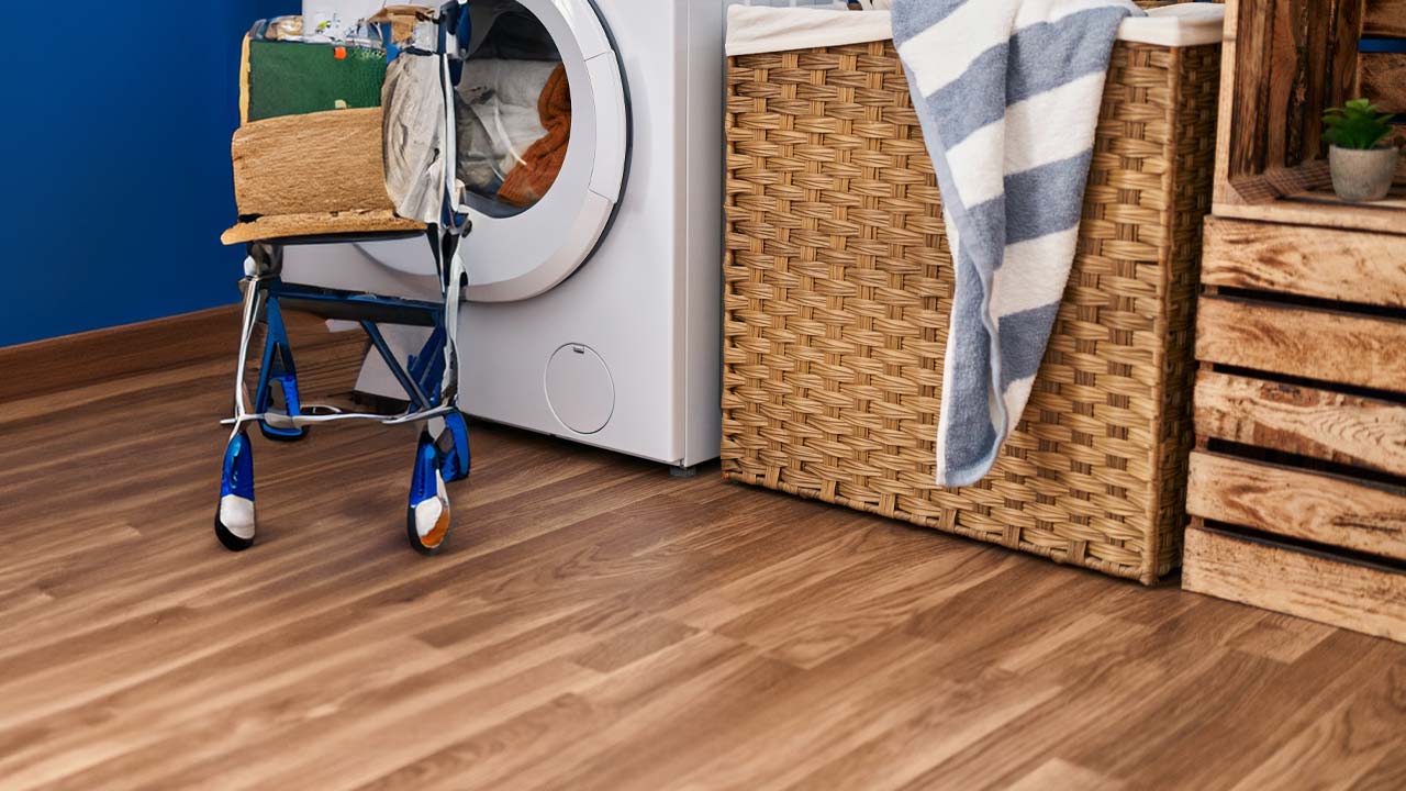 Bryggersgulv med laminat