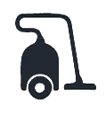 Ikon med støvsuger til at fjerne byggestøv