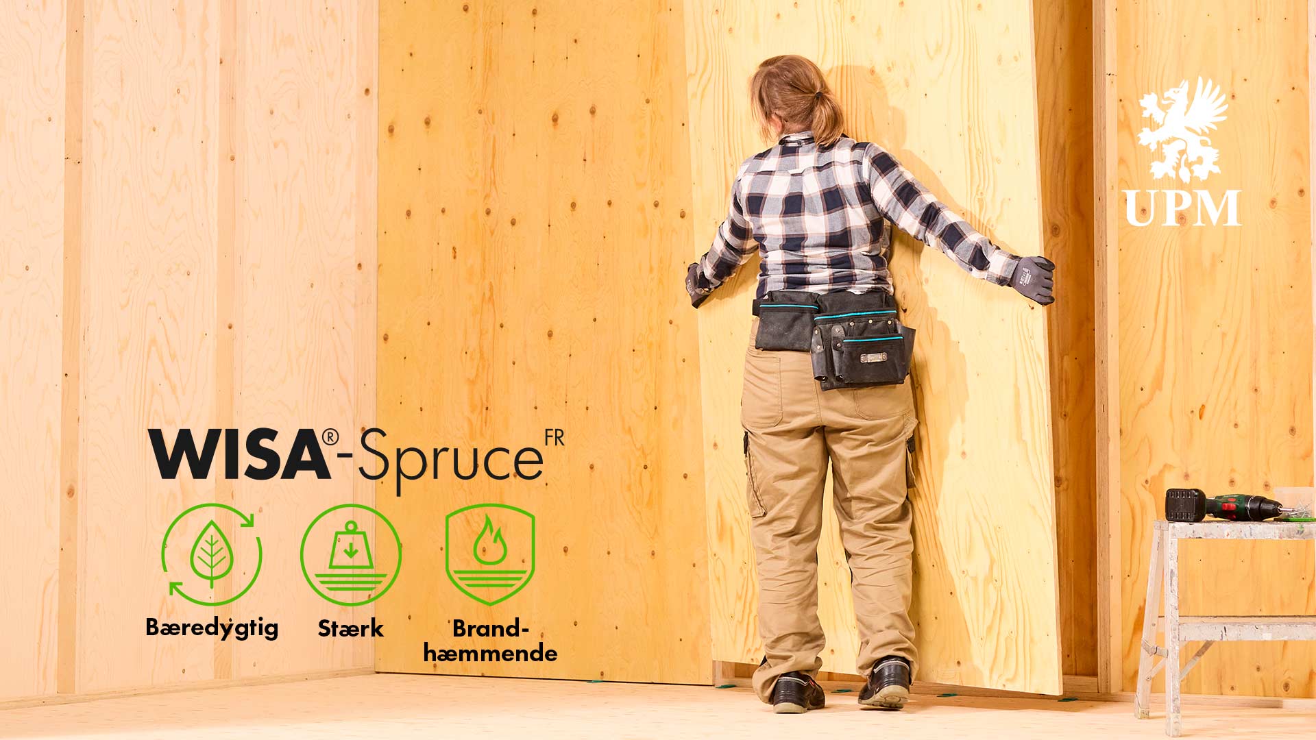 Brandh&aelig;mmende krydsfiner WISA Spruce FR