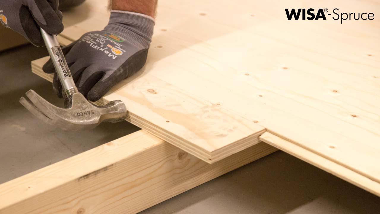 Krydsfiner til gulv og undergulv