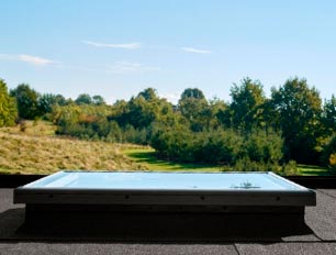 Velux fladtagsvindue med plant glas