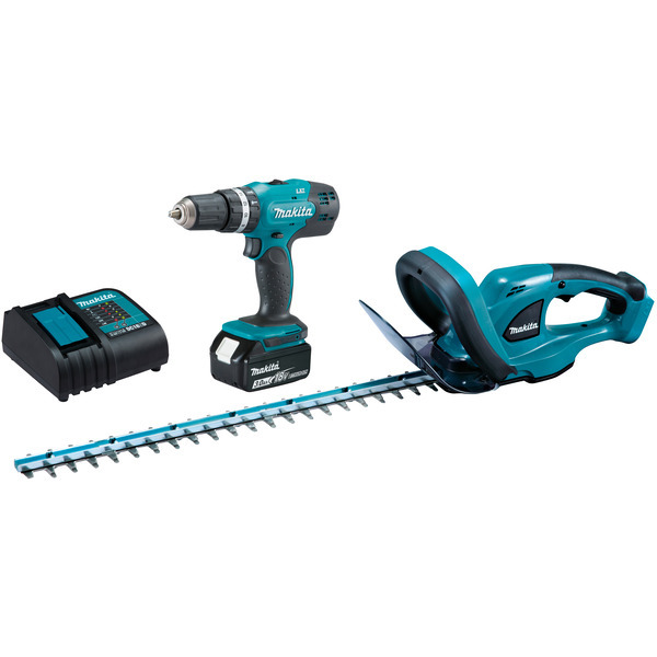 Makita Kombo Kit - Hækkeklipper & Boremaskine - Inkl. 3,0Ah Batteri