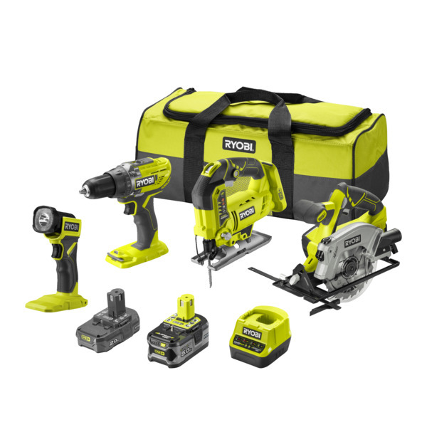 Ryobi ONE+ Elværkstøjssæt RCK184A-252S - Bore huller. Køb her ...