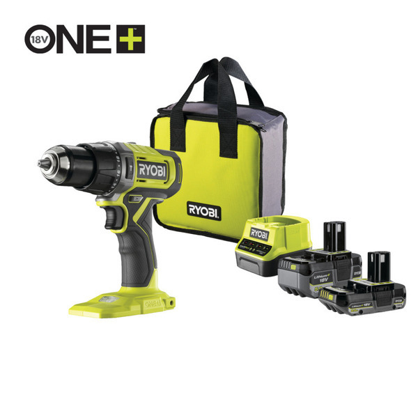 Ryobi ONE+ Slagboremaskine - 18V RPD18-2C52S med 2 batterier og lader