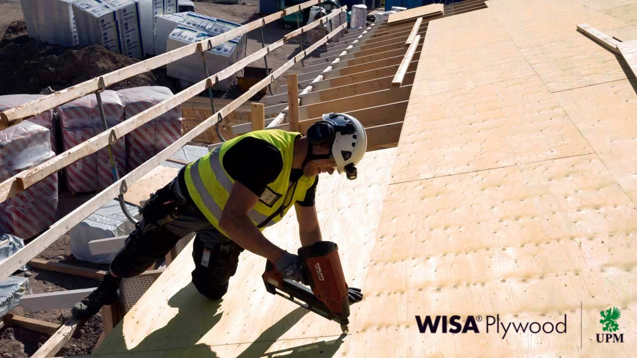 Krydsfinerplader til tage og tagkonstruktion - billede fra UPM