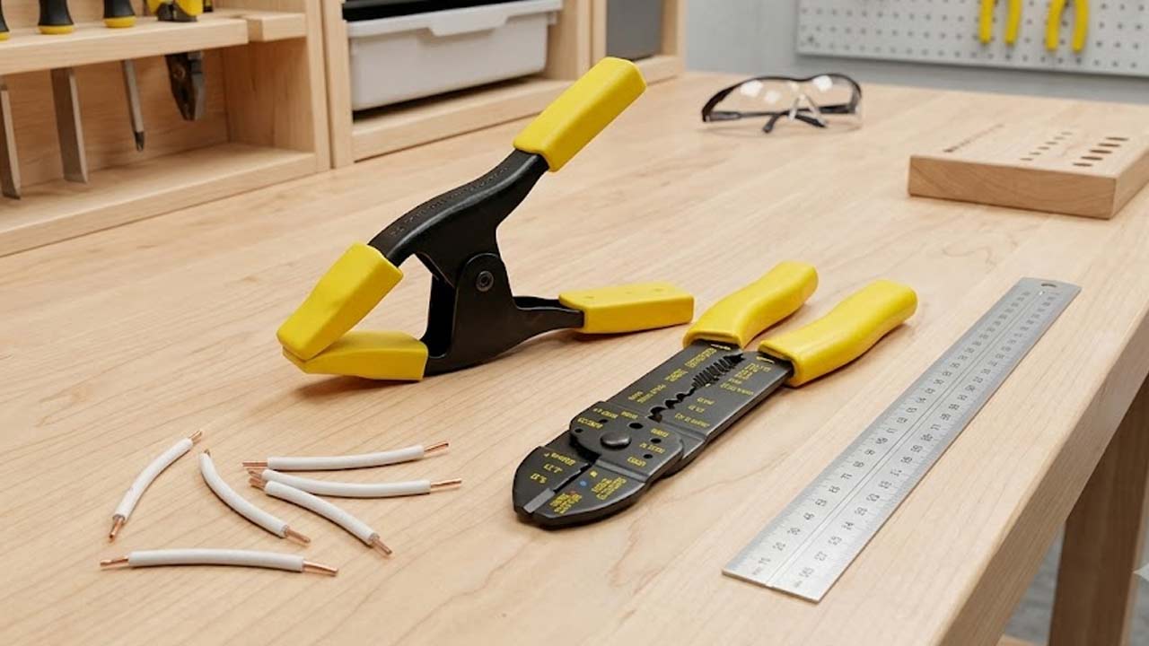 Diverse t&aelig;nger p&aring; arbejdsbord