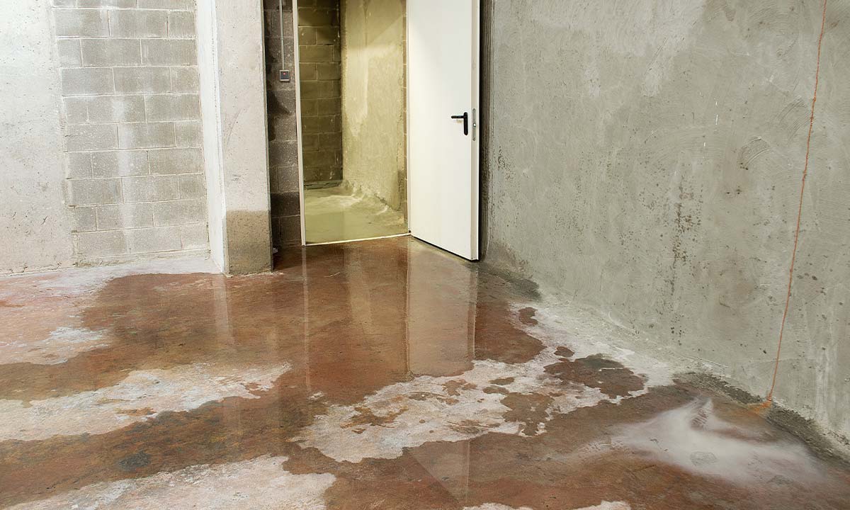 Affugter hjælper i oversvømmet kælder